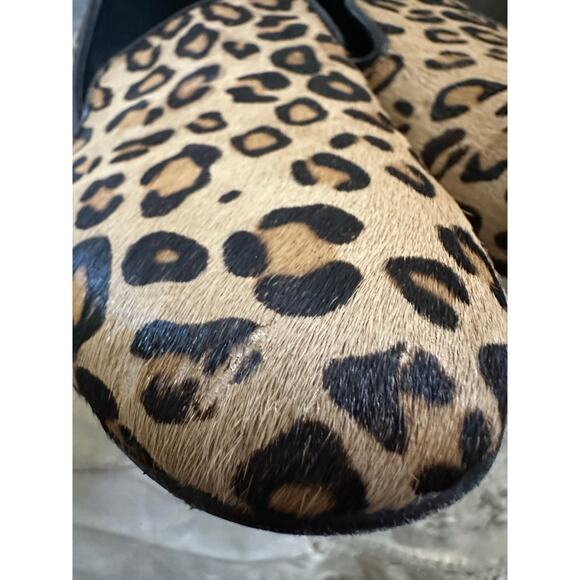 Woman leopard loafers calf skin leather flats shoes animal print sz 10 VANELI - Picture 2 of 11